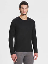 Longsleeve Grab Black in Merino Wool | Rewoolution