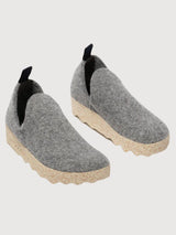 Men's Shoes City Light Grey in Natural Wool | Asportuguesas