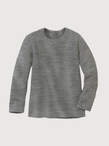 Wabenstrick Gray Sweater in Virgin Wool | Disana