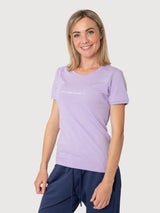Denise T-shirt Don't Worry be Happy Lavender | Re-Bello