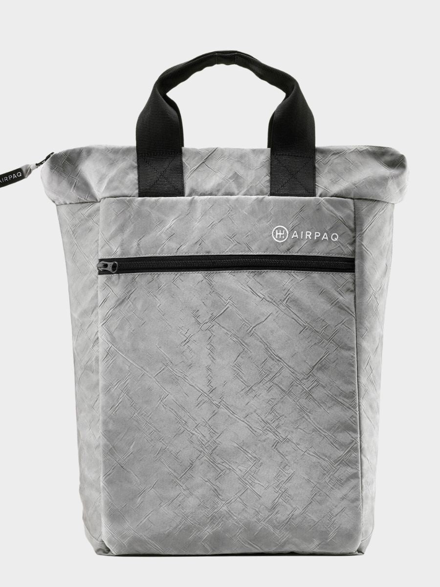 Grey Basiq Backpack in Recycled Airbag | Airpaq