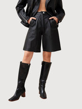 Shorts Toulouse Black Leather | ALOHAS