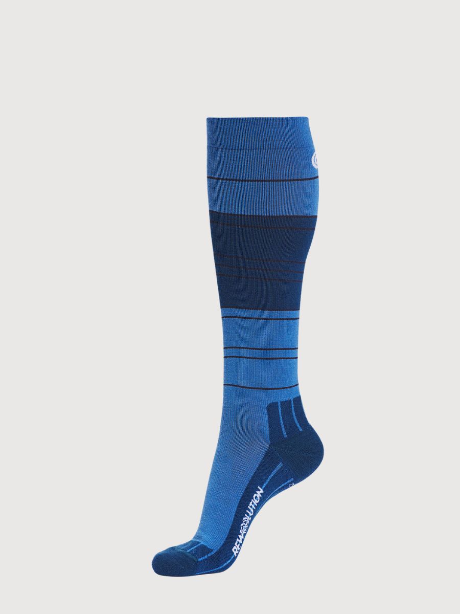 Socks Ski Light Blue in Merino Wool | Rewoolution