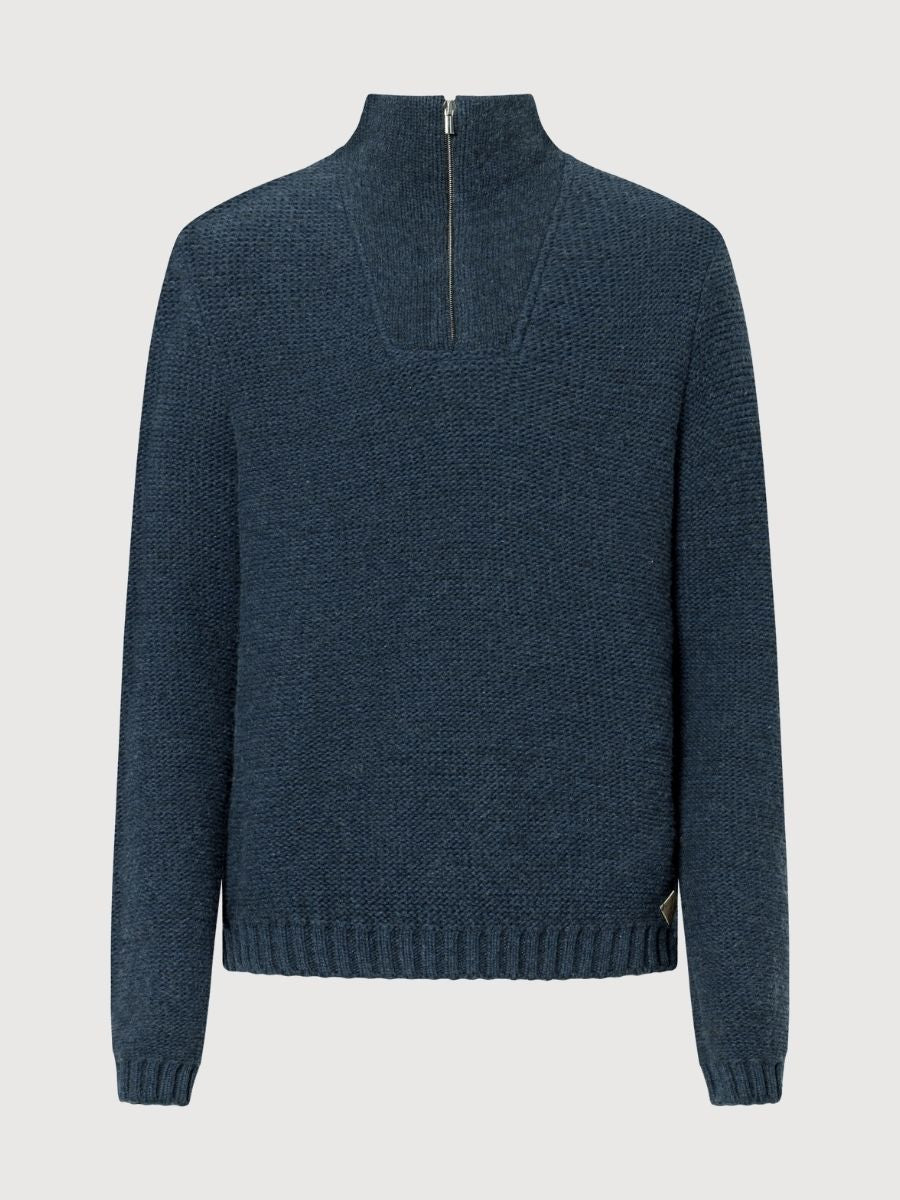 Pullover Nikolai Nightblue in organic wool | Stapf