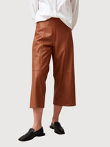 Trousers Montpellier Camel in Leather | ALOHAS