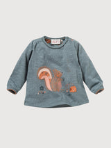 Long sleeve shirt with squirrel  in organic cotton | People Wear Organic