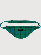 Belt bag Sasha Tartan Vert in organic cotton | Hindbag