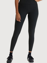 Rib High-Rise Legging Long Black in Recycled Polyester | Girlfriend Collective