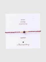 Bracelet Iris Card Garnet Gold | A beautiful Story