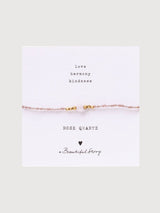 Bracelet Iris Card Rose Quarz Gold | A beautiful Story
