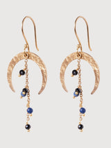 Earrings Spirit Black Onyx Lapis Lazuli Gold | A beautiful Story