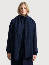 Scarf Simone Blue in regenerated wool | Rifó