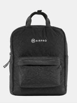Qube Black Backpack in Recycled Airbag | Airpaq