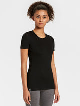 T-Shirt Skin Black in Merino Wool | Rewoolution