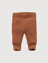Chestnut Melange Knit Trousers in organic cotton | People Wear Organic