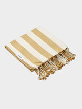 Mona Striped Yellow Organic Cotton Beach Towel | Liewood