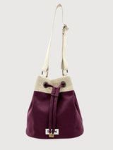 Shoulder bag Julie Prune in organic cotton | Hindbag