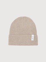 Beanie Marcello Beige Cantuccino in Regenerated Cashmere | Rifó