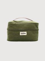 Beauty Case Gaspard Olive in Organic Cotton | Hindbag