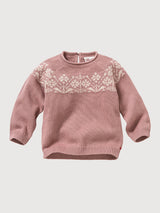 Knitted Sweater Rose Quartz in organic cotton | People Wear Organic