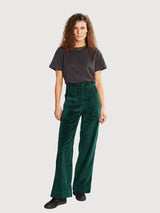 Workwear Pants Vara Corduroy Dark Green in organic cotton | Dedicated