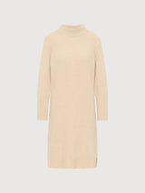 Sahara Melange Ribbed Knit Dress in virgin wool | Lanius