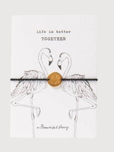 Jewelry Postcard 'life is better together' BW Flamingos I A Beautiful Story