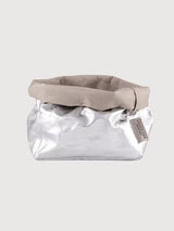 Paper Bag Large Metallo Grey/Silver | Uashmama