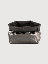 Paper Bag Large Metallo Dark Grey/Peltro | Uashmama