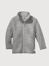 Grey Vegine Wool Zippered Jacket | Disana