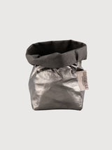 Paper Bag Small Metallo Dark Grey/Peltro | Uashmama