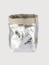 Paper Bag Xlarge Metallo Silver/Grey | Uashmama